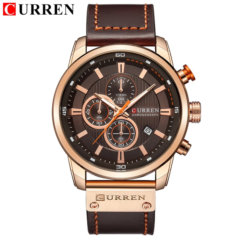 Relógio de Couro Curren Masculino