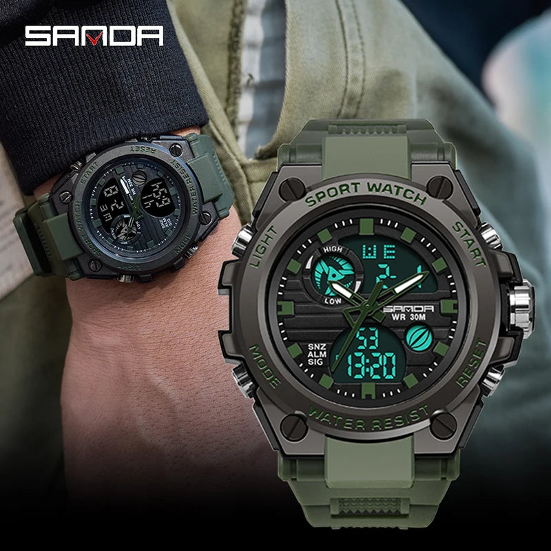 Relógio Masculino SANDA G-Style Militar
