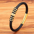 Pulseira Masculina Trançada com Detalhes Sofisticados