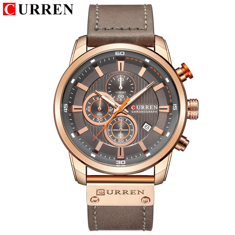 Relógio de Couro Curren Masculino