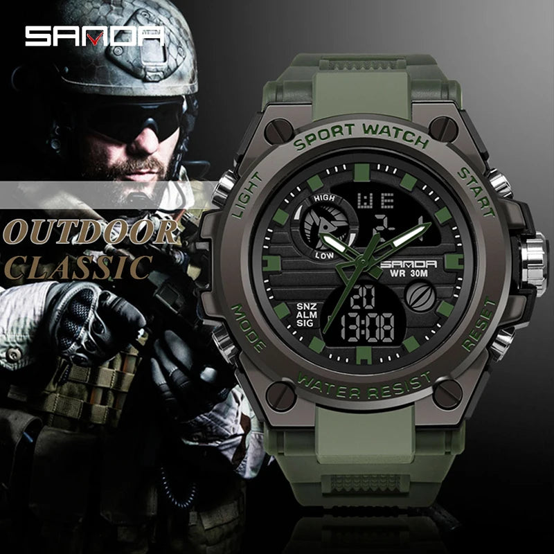 Relógio Masculino SANDA G-Style Militar