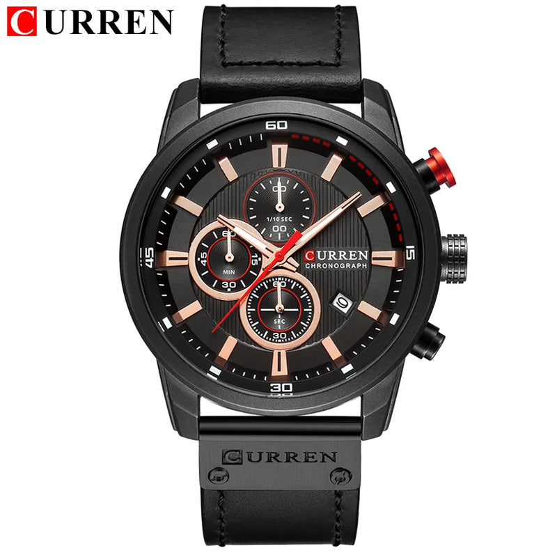 Relógio de Couro Curren Masculino