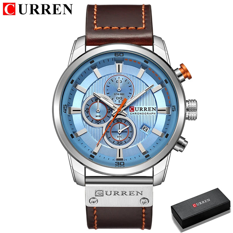 Relógio de Couro Curren Masculino
