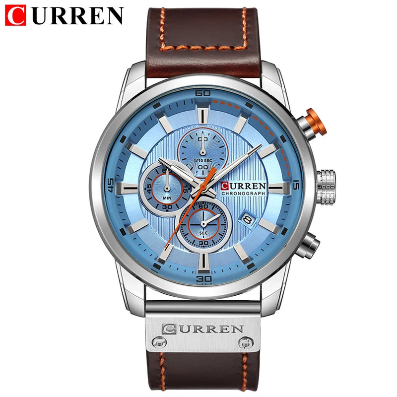 Relógio de Couro Curren Masculino