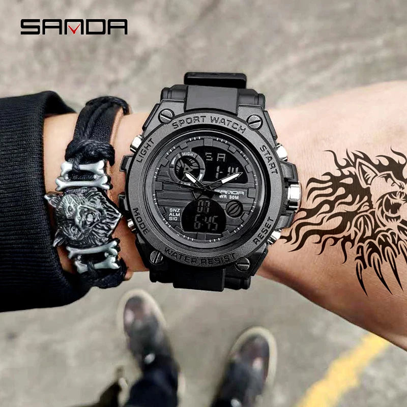 Relógio Masculino SANDA G-Style Militar