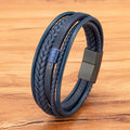 Pulseira XQNI Couro Trançado Masculina