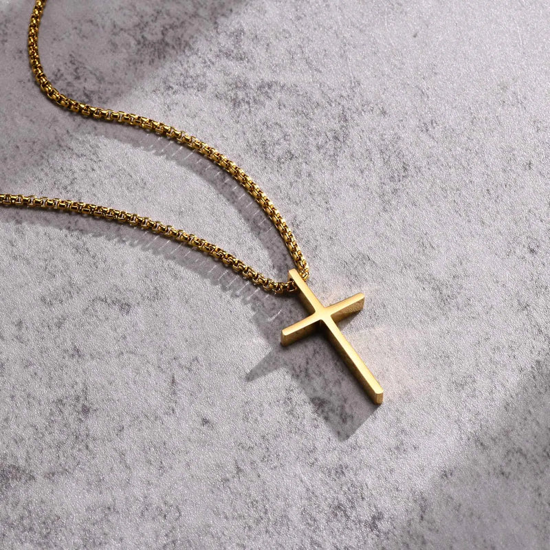 Corrente Masculina com Pingente Cruz – Durável e Elegante