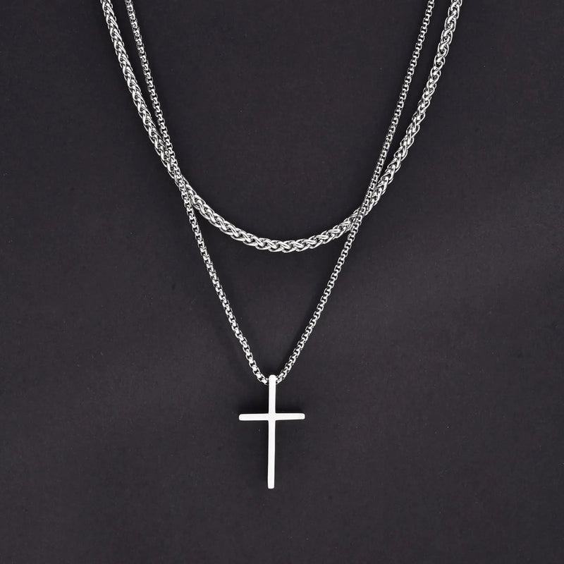 Corrente Masculina com Pingente Cruz – Durável e Elegante