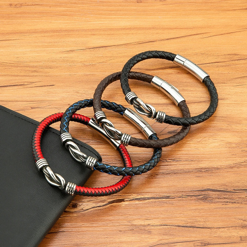 Pulseira XQNI Couro Vintage Masculina