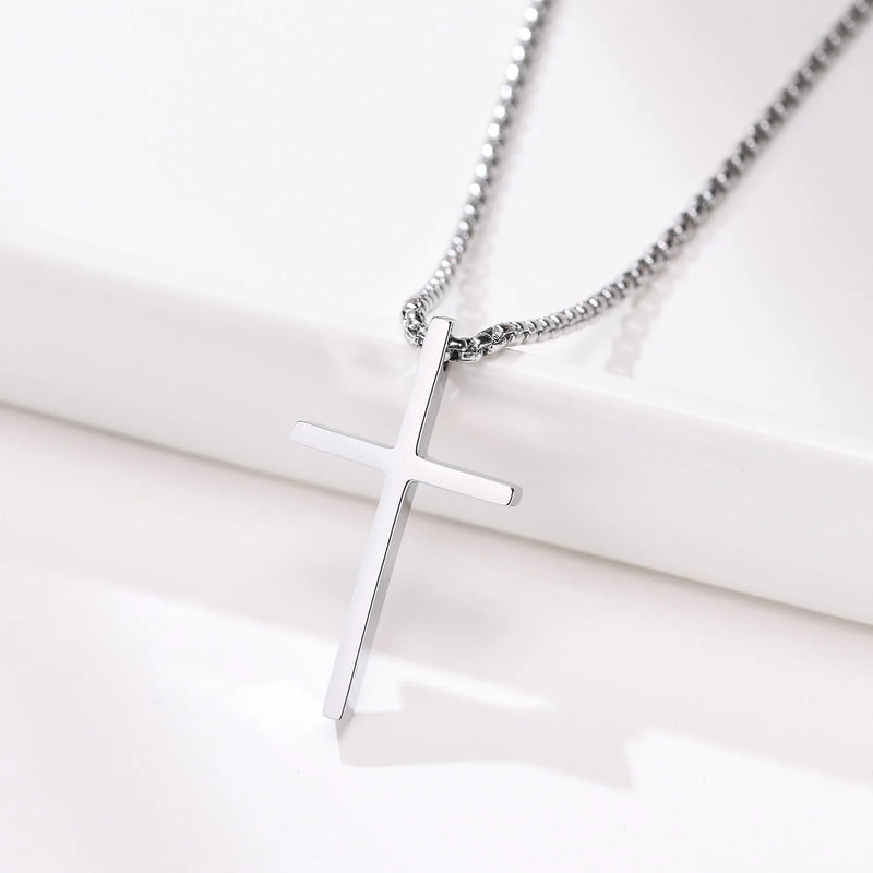 Corrente Masculina com Pingente Cruz – Durável e Elegante