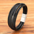 Pulseira XQNI Couro Trançado Masculina