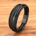 Pulseira XQNI Couro Trançado Masculina